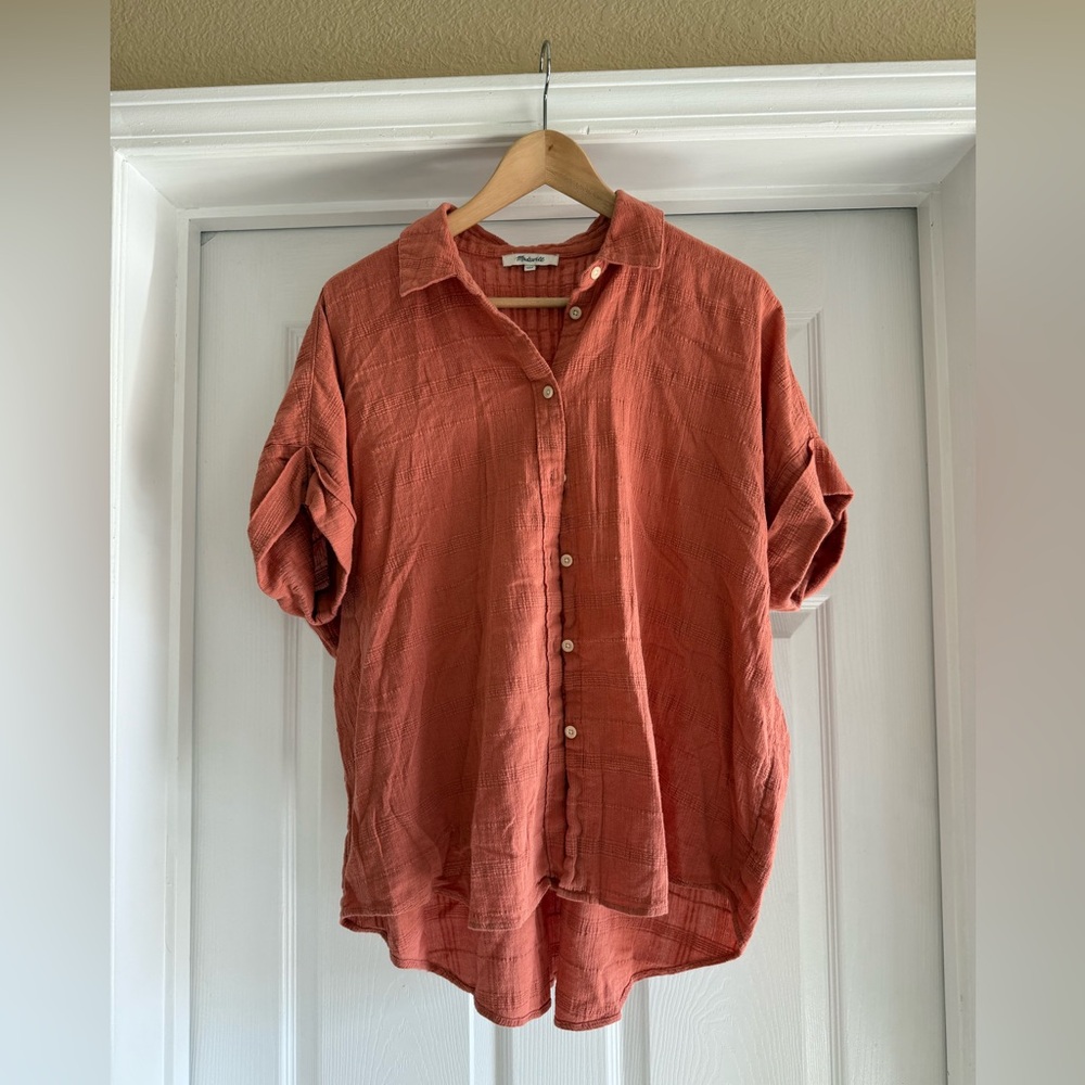 Madewell Rusty Pink Button-Up Shirt